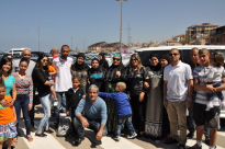 بالصور: إنطلاق حافلات معتمري الفوج الرابع من مدينة يافا 